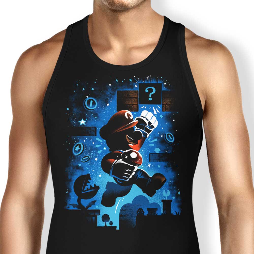 The Red-colored Plumber-themed Tank Top for Casual Wear