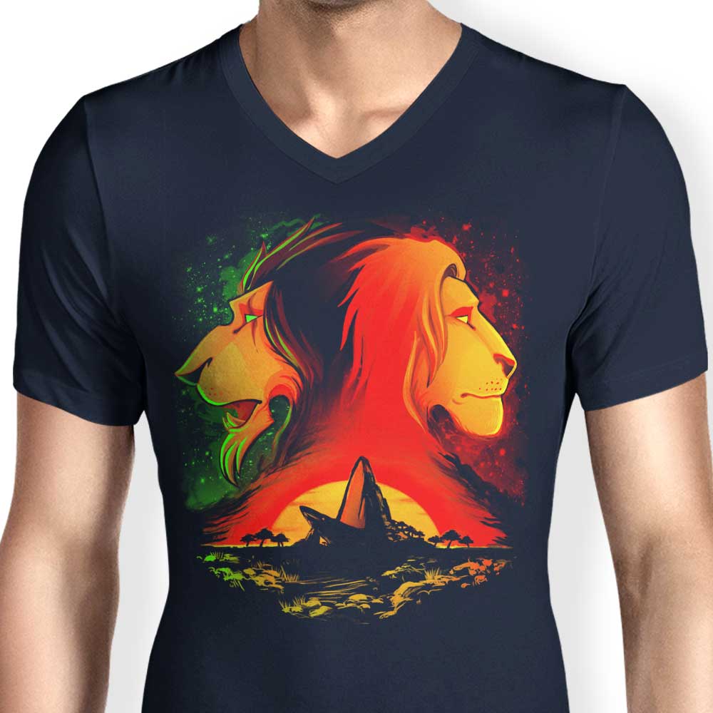 The Pride Rock Men's Stylish V-Neck T-Shirt