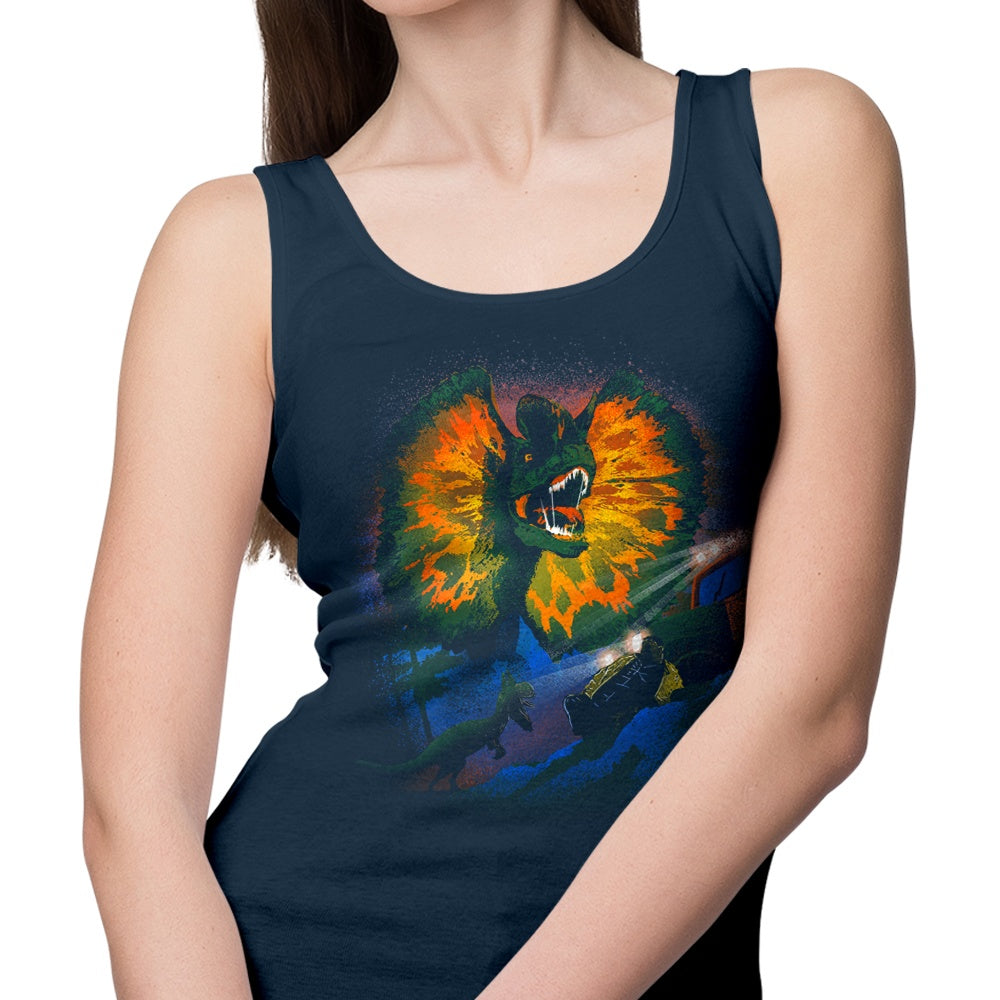 Dilophosaurus Design Tank Top for Fashionable Wear