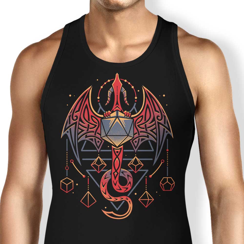 Celtic Dragon Dice Themed Tank Top for Fashion Lovers