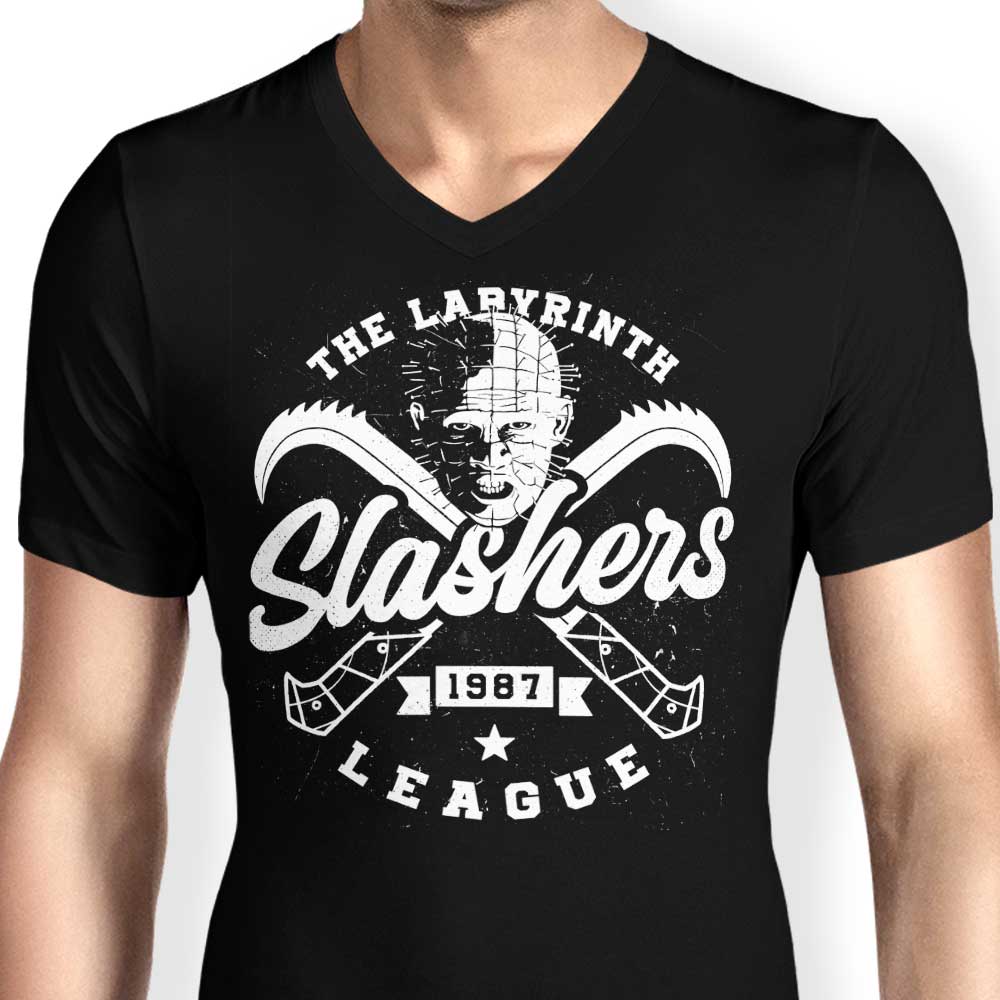 Labyrinth Slashers Men's Fashionable V-Neck T-Shirt