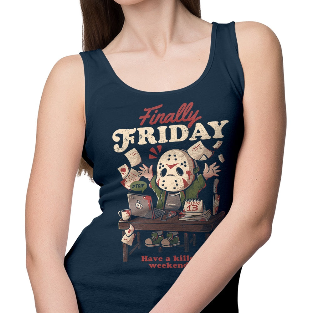 Edu.ely's Cozy Finally Friday Men's/Unisex and Women's Tank Tops
