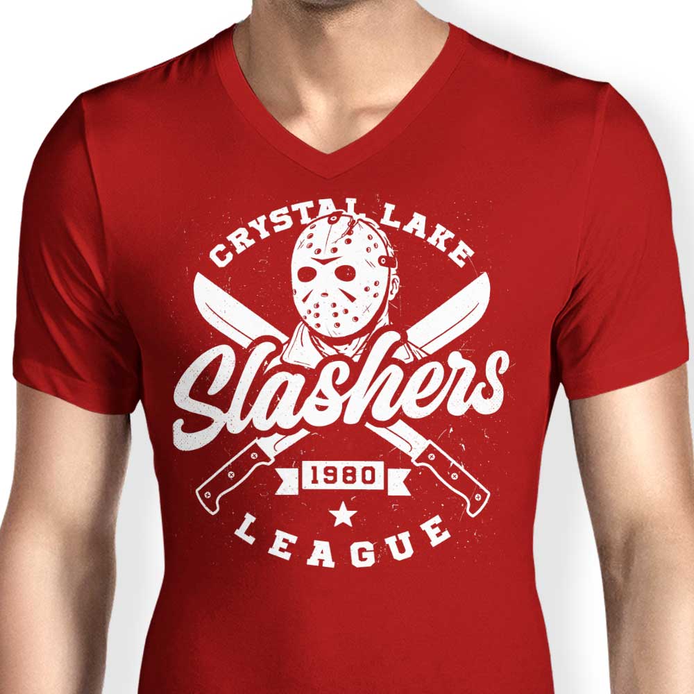Men's Stylish V-Neck Camp Slashers T-Shirts
