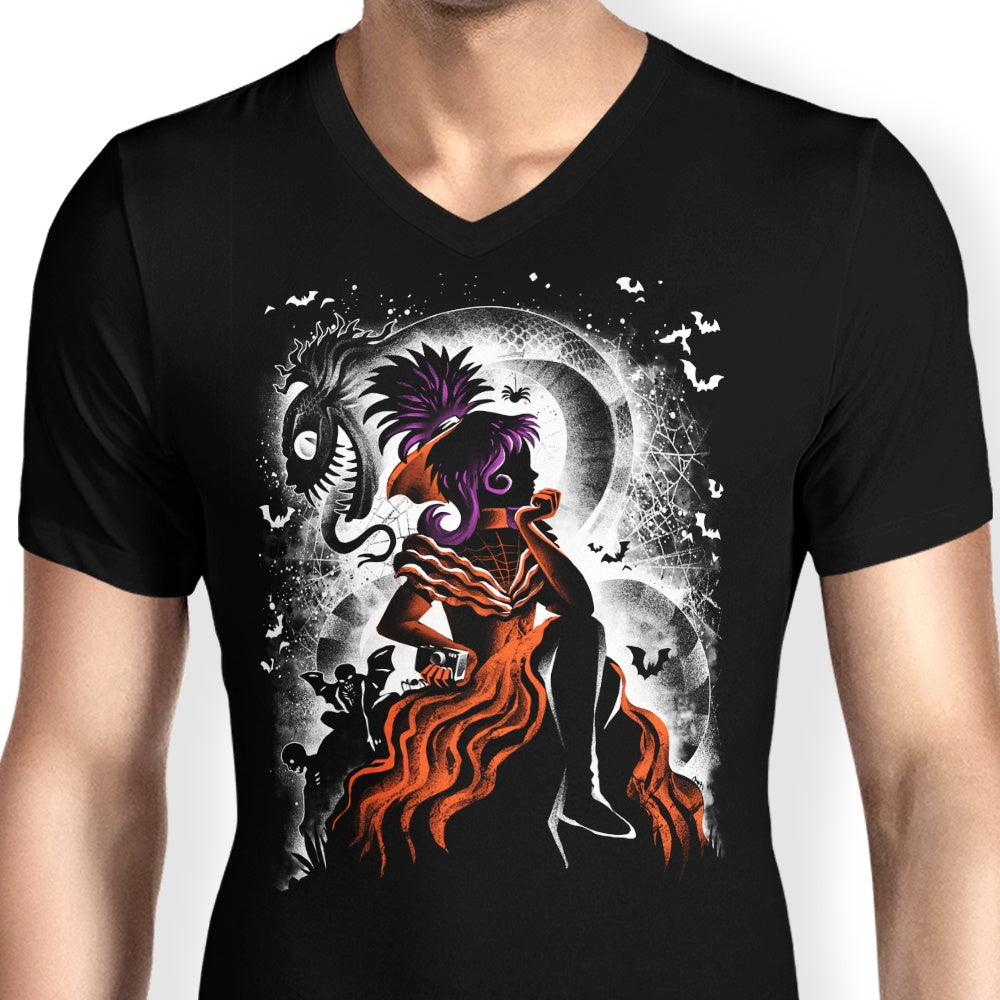 Men's V-Neck Gothic Bride Style Shirt