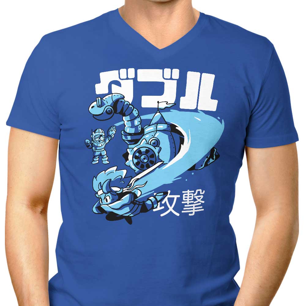 Men's V-Neck Fire Whirl T-Shirt