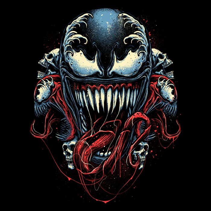 Men's Stylish V-Neck T-Shirt - 'Let the Devil In'