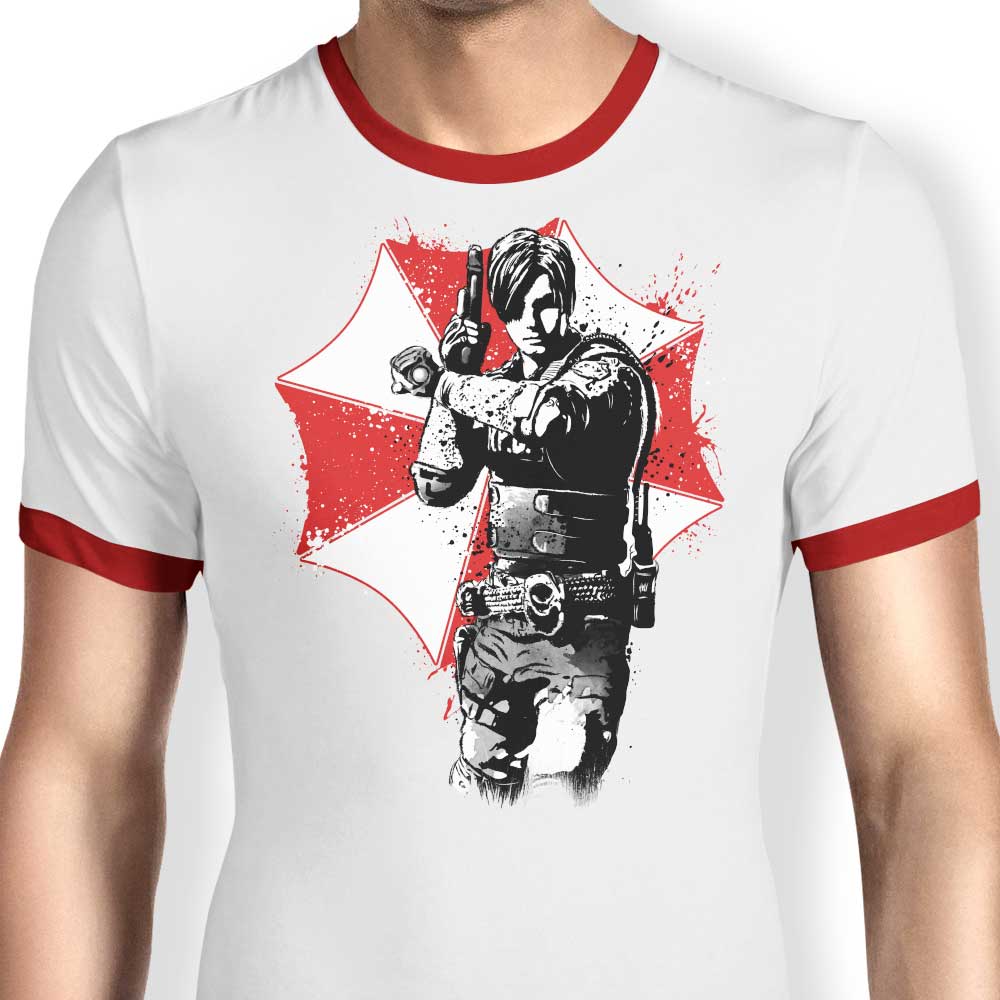 Ringer Style T-Shirt Featuring RPD Officer Design