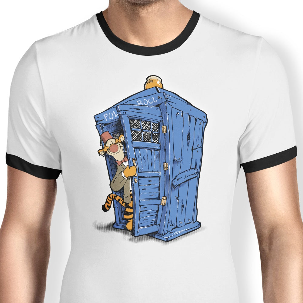 Cubik Designs Men's Comfortable Ringer T-Shirt - Tigger on the Inside