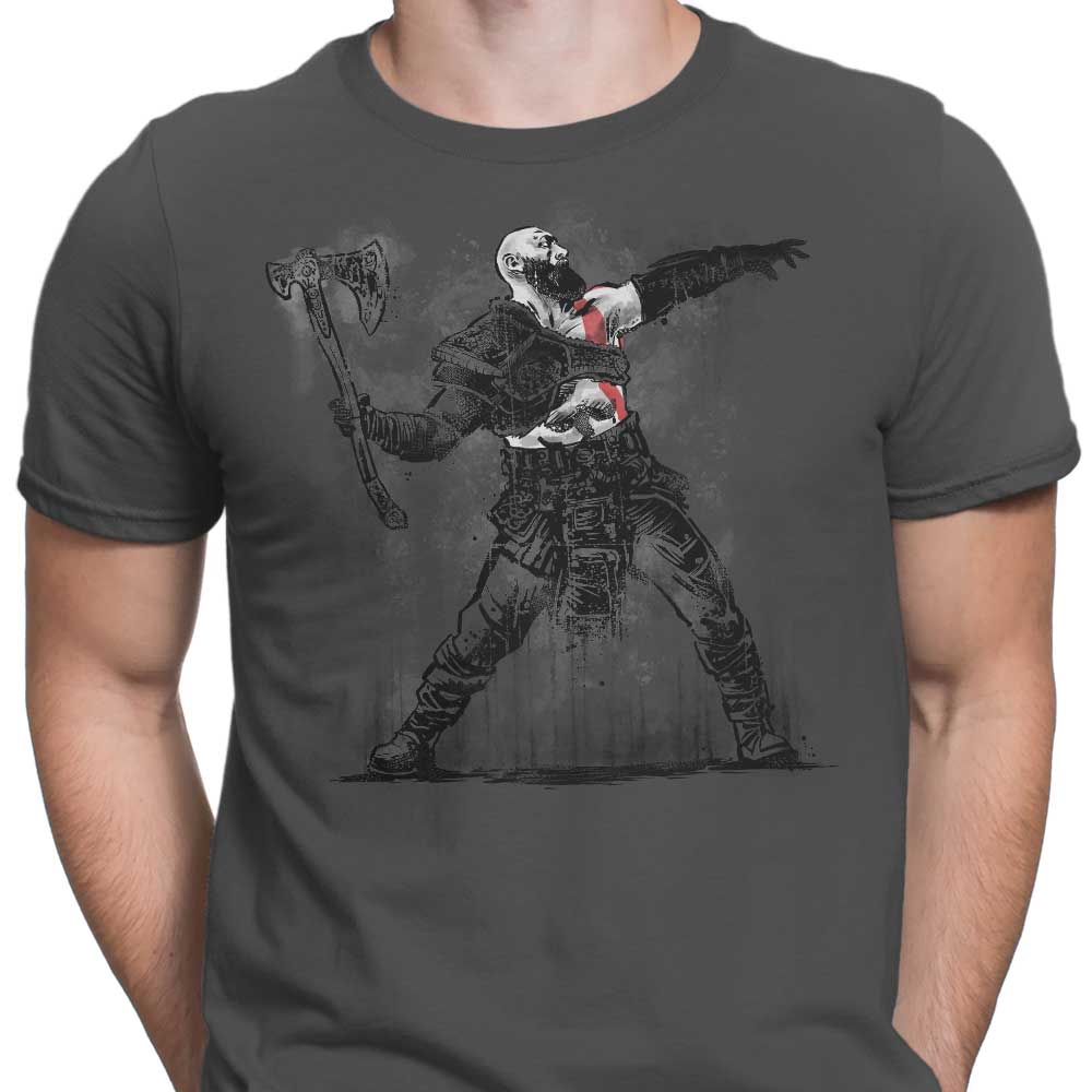 Zascanauta Men's God Throwing Axe T-Shirts in Various Sizes