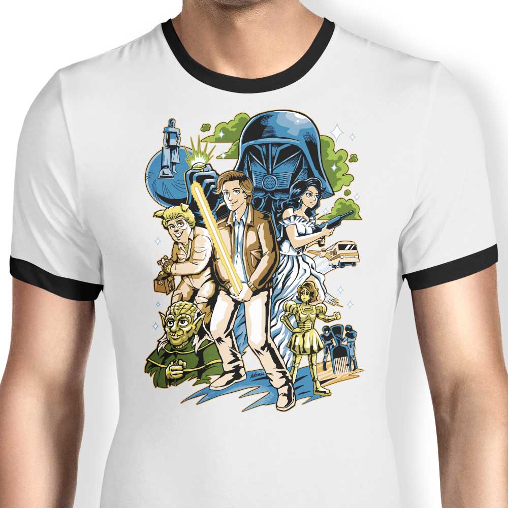Unique Crazy Space Men's Ringer T - Shirt in S to 4XL Sizes