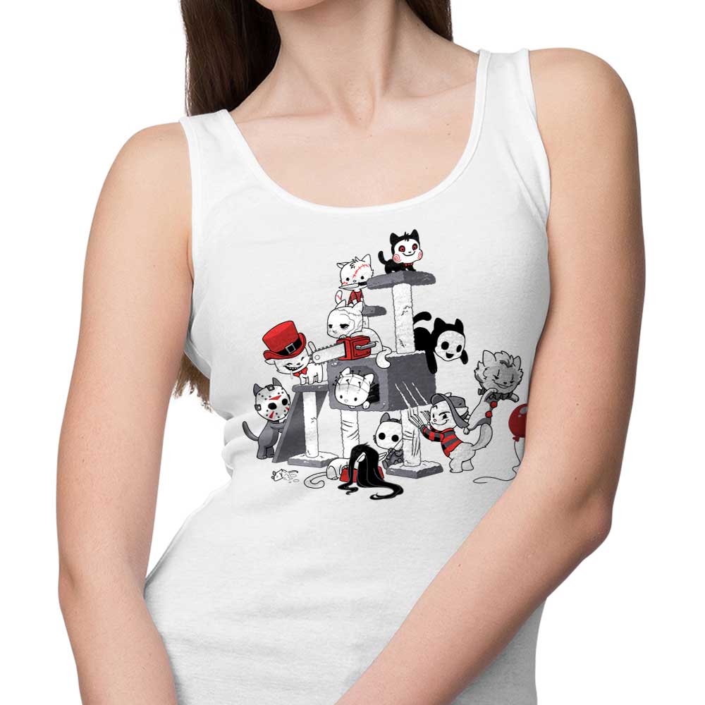 Spooky Horror Cats Design Tank Top for Men and Women