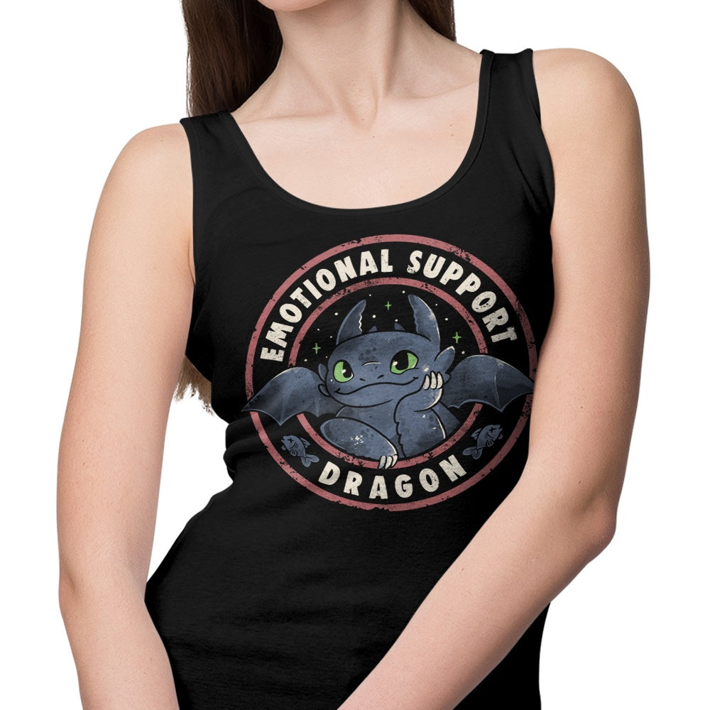 Emotional Support Dragon Tank Top for Casual Wear