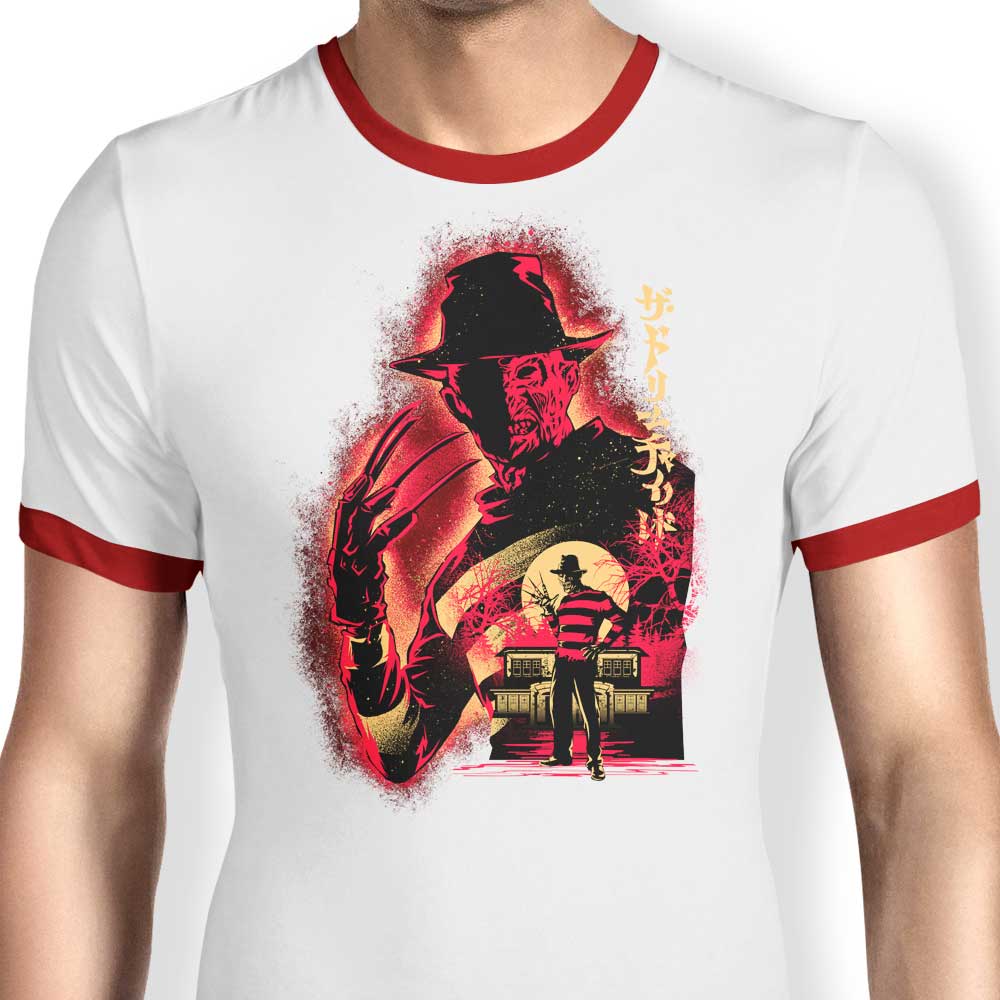 Hypertwenty's Attack on Elm St. Ringer Style T-Shirt for Fashion Lovers