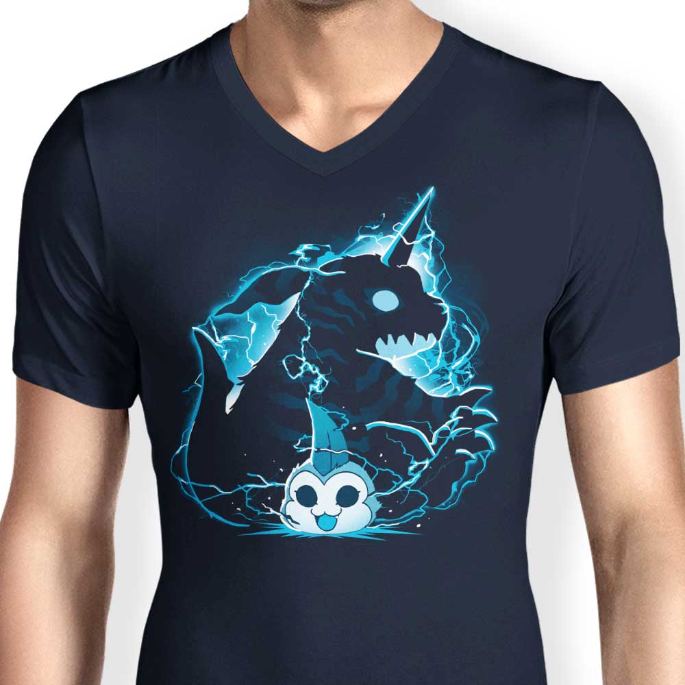 Digital Friendship - Stylish Men's V-Neck T-Shirt