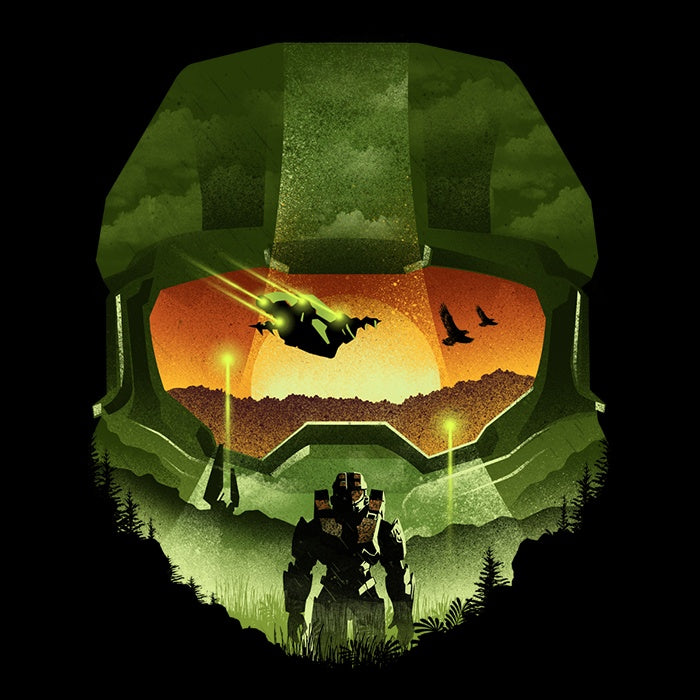 Men's Spartan-Inspired V-Neck Silhouette T-Shirt