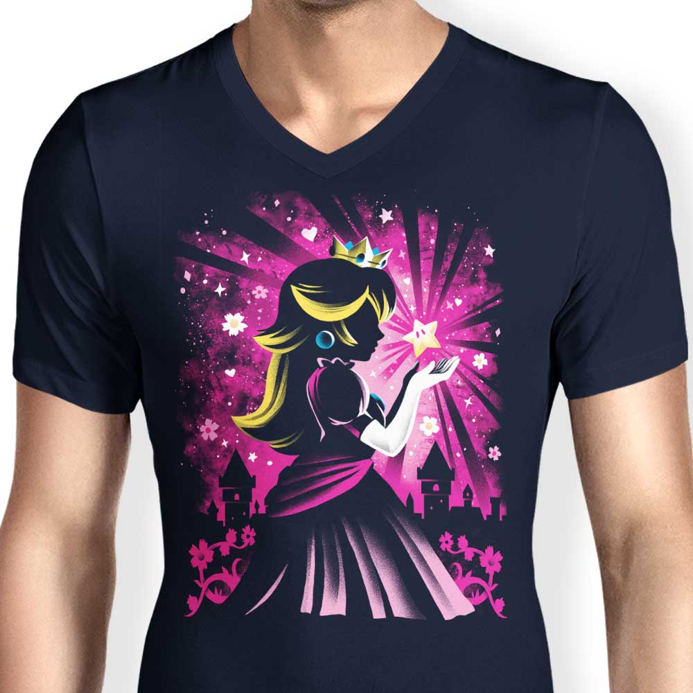Men's V-Neck T-Shirt - 'In Another Castle'