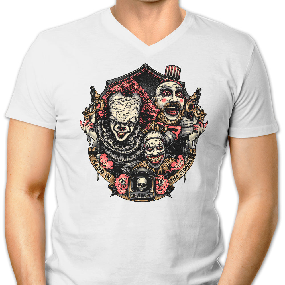 Glitchygorilla's 'Send in the Clowns' Men's V-Neck T-Shirt