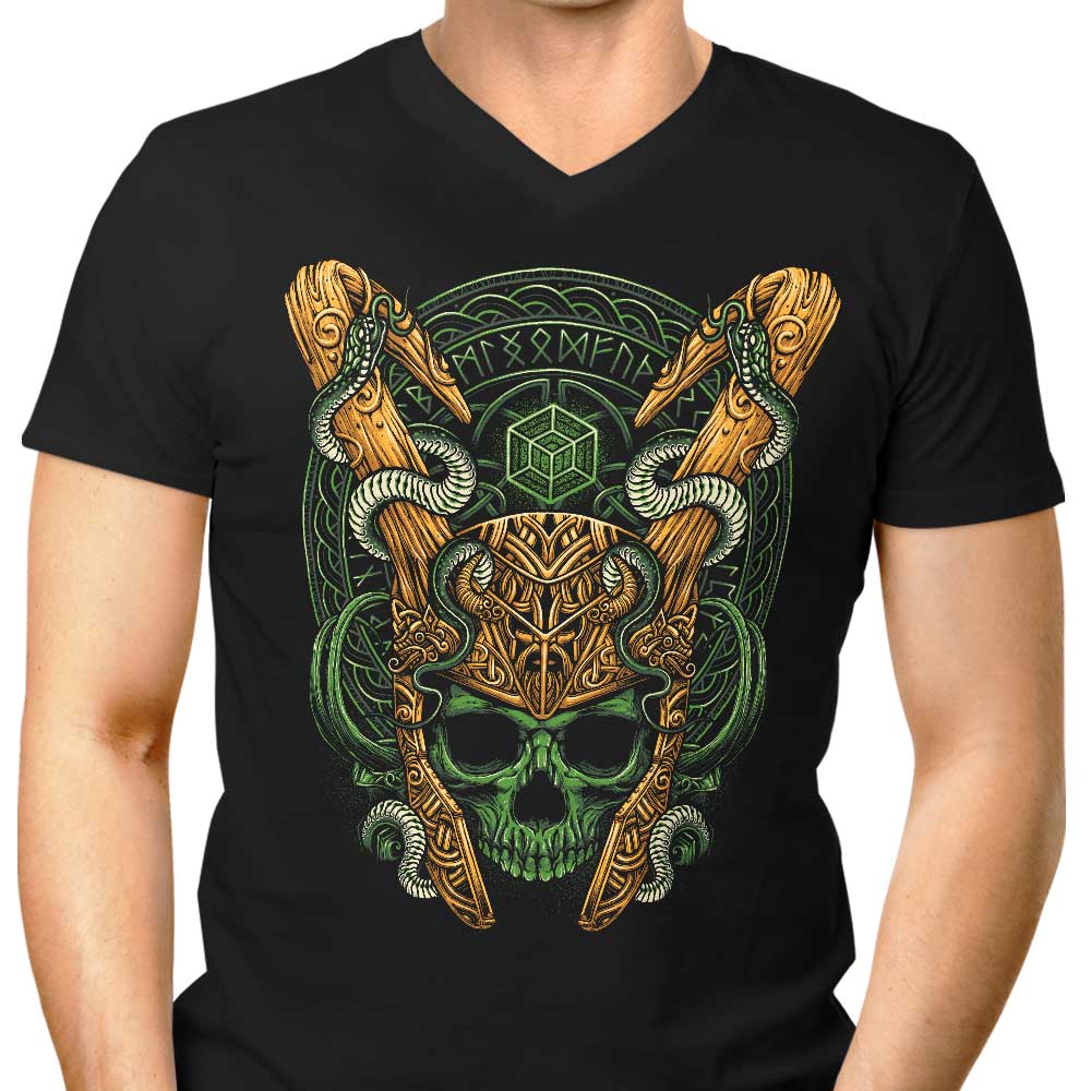 Men's V-Neck T-Shirt - A Blend of Mischief and Madness
