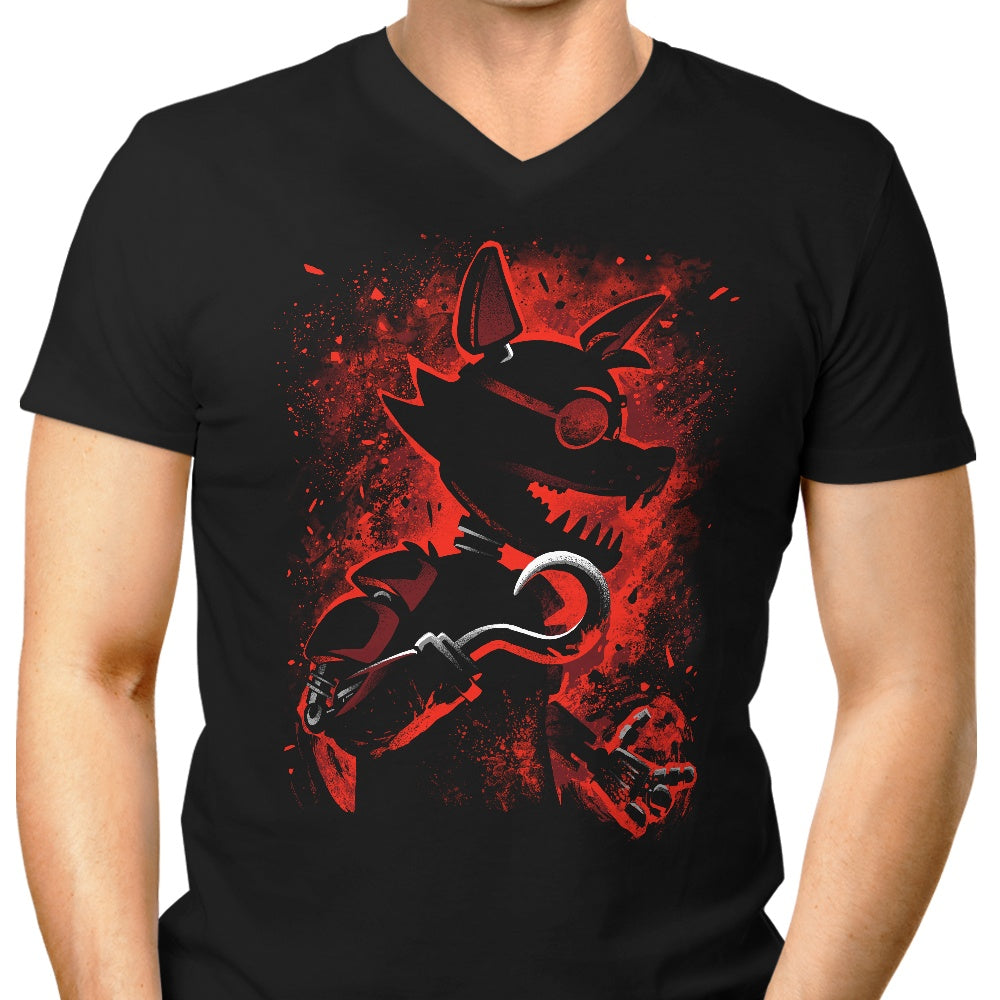 Men's V-Neck Animatronic Fox T-Shirt