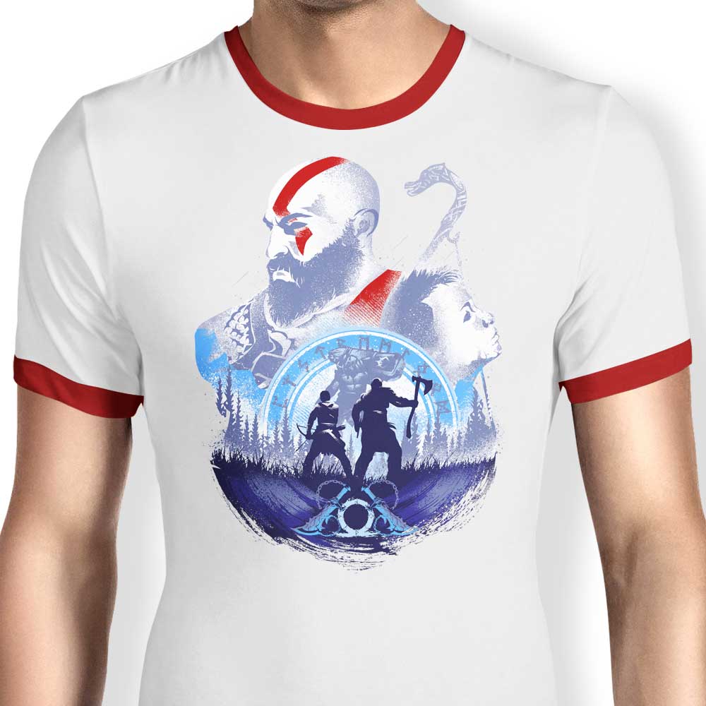 Hypertwenty's Ringer T-Shirt: Father - Son Adventure Theme