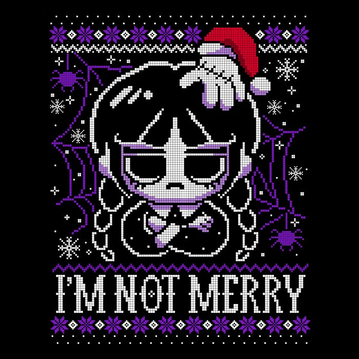 Men's Stylish V-Neck T-Shirt with 'I'm Not Merry' Print