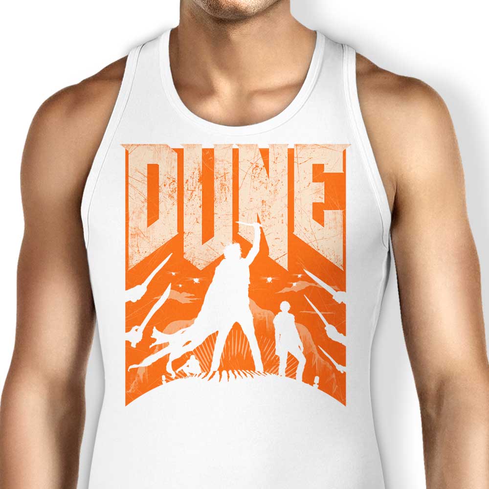 Rocketman's Dune Slayer Men's Tank Top for Outdoor Enthusiasts