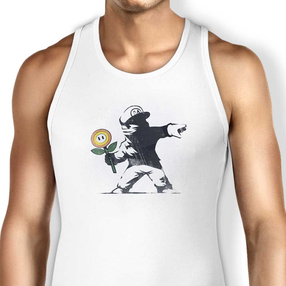 Stylish Banksy Flower Graphic Tank Top for Men and Women