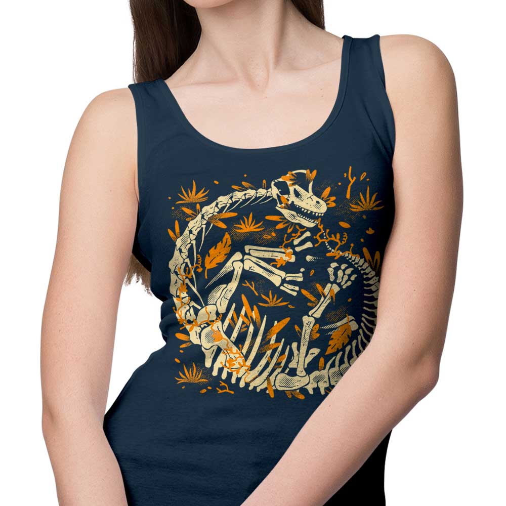 Brachiosaurus Fossils Themed Tank Top for Casual Wear