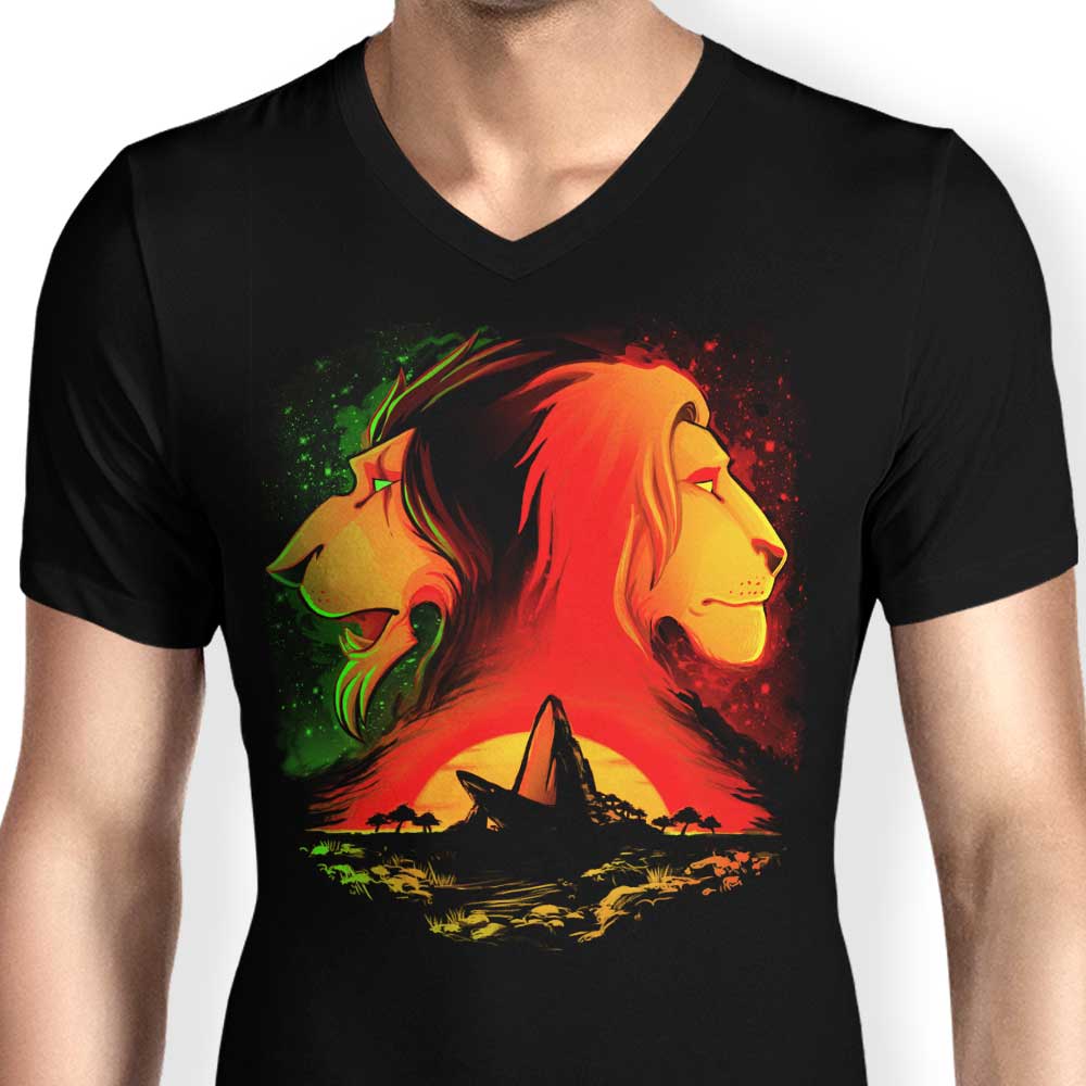 The Pride Rock Men's Stylish V-Neck T-Shirt