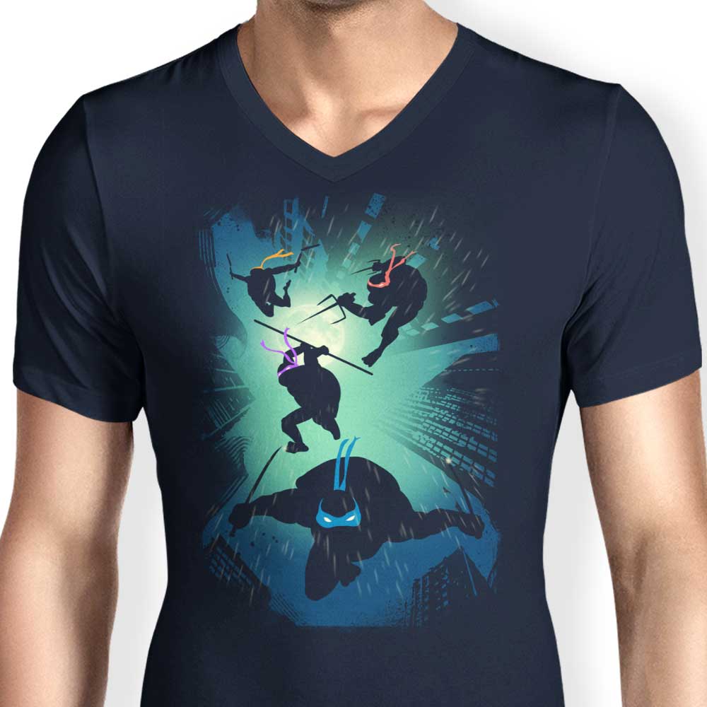 Men's Stealthy V-Neck Attack T-Shirt by XENOS