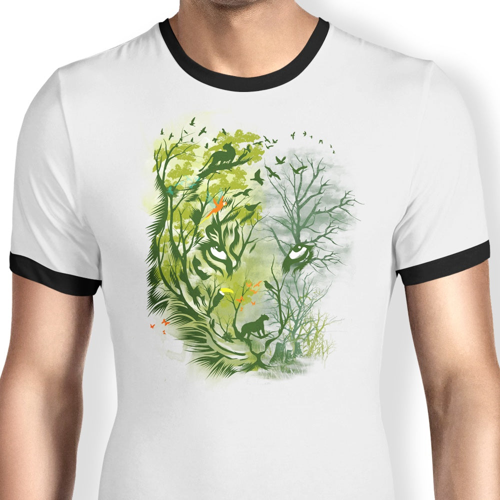 Save the Amazon - Men's 100% Cotton Ringer T-Shirt Sizes S to 4XL
