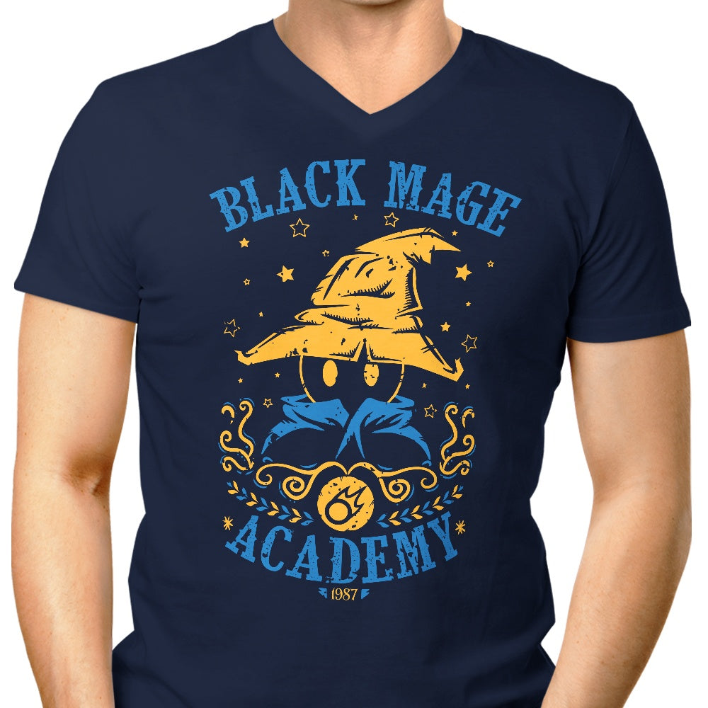 Soulkr Men's V-Neck Black Mage Academy T-Shirt