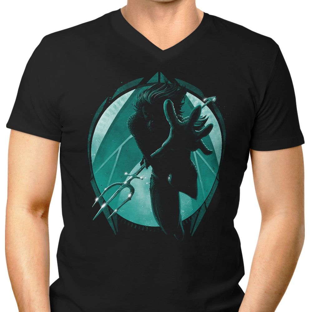 Teesgeex Men's V-Neck T-Shirt - Dive Into the Deep