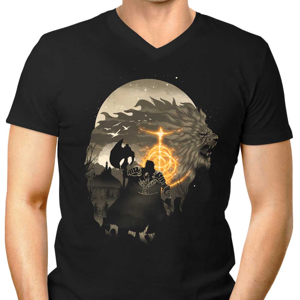 Stylish Men's V-Neck Inspired by The First Elden Lord