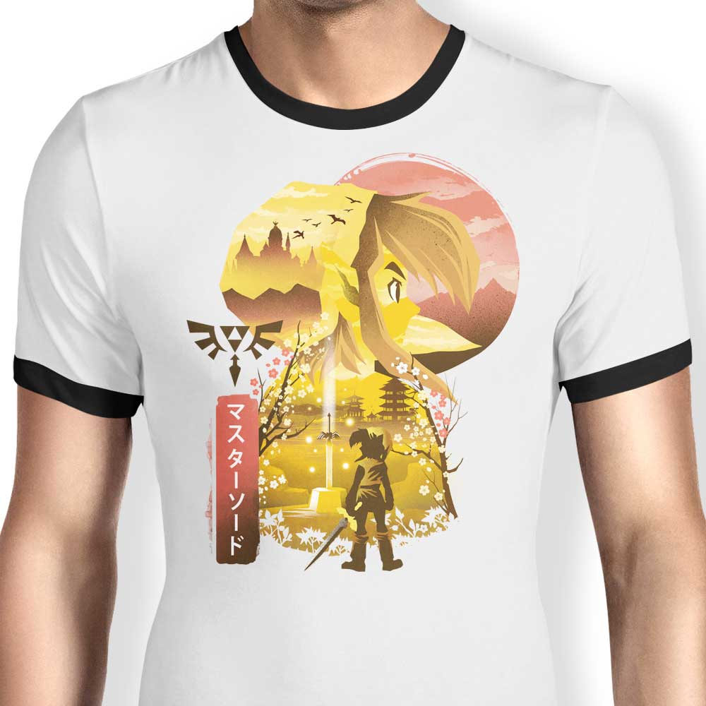 Dandingeroz Ukiyo - e Inspired Men's Ringer Cotton T - Shirt in S to 4XL
