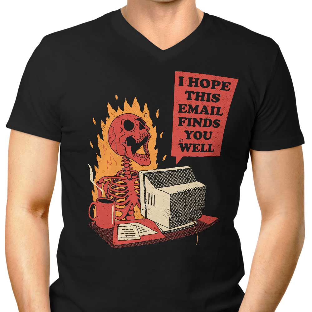 Men's Stylish V-Neck T-Shirt Inspired by 'You Got Mail'
