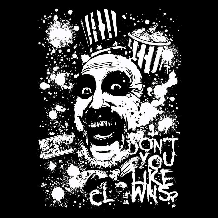Men's Stylish V-Neck T-Shirt with 'Don't You Like Clowns' Design