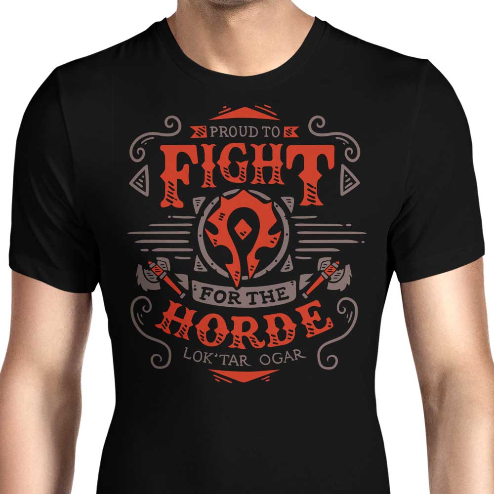 Typhoonic Art Men's 'Fight for the Horde' Apparel in Various Sizes