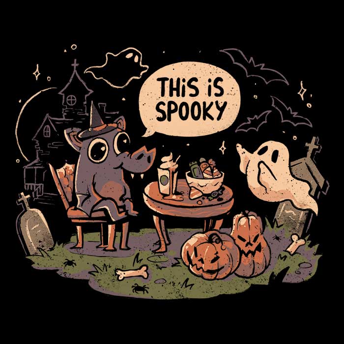 Eerie Design - Men's V-Neck Spooky T-Shirt