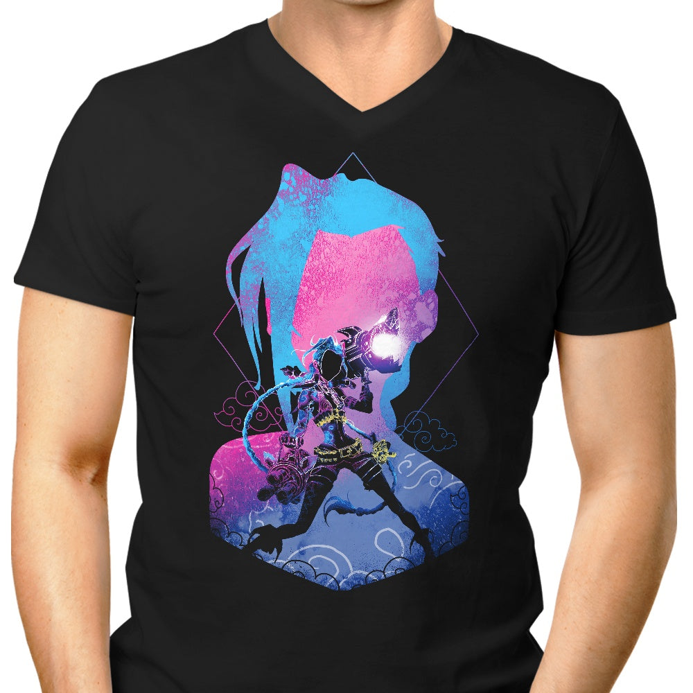 Men's V-Neck T-Shirt - The Spirit of the Super Rocket