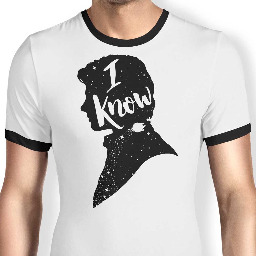 Men's 'I Know' Ringer Cotton T-Shirt from Creative Outpouring