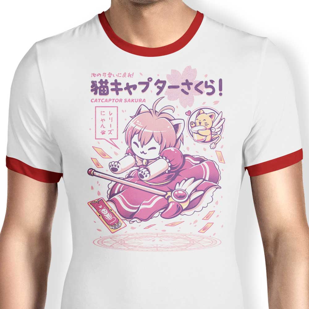 Ilustrata's Catcaptor Sakura Men's Classic Ringer T - Shirt