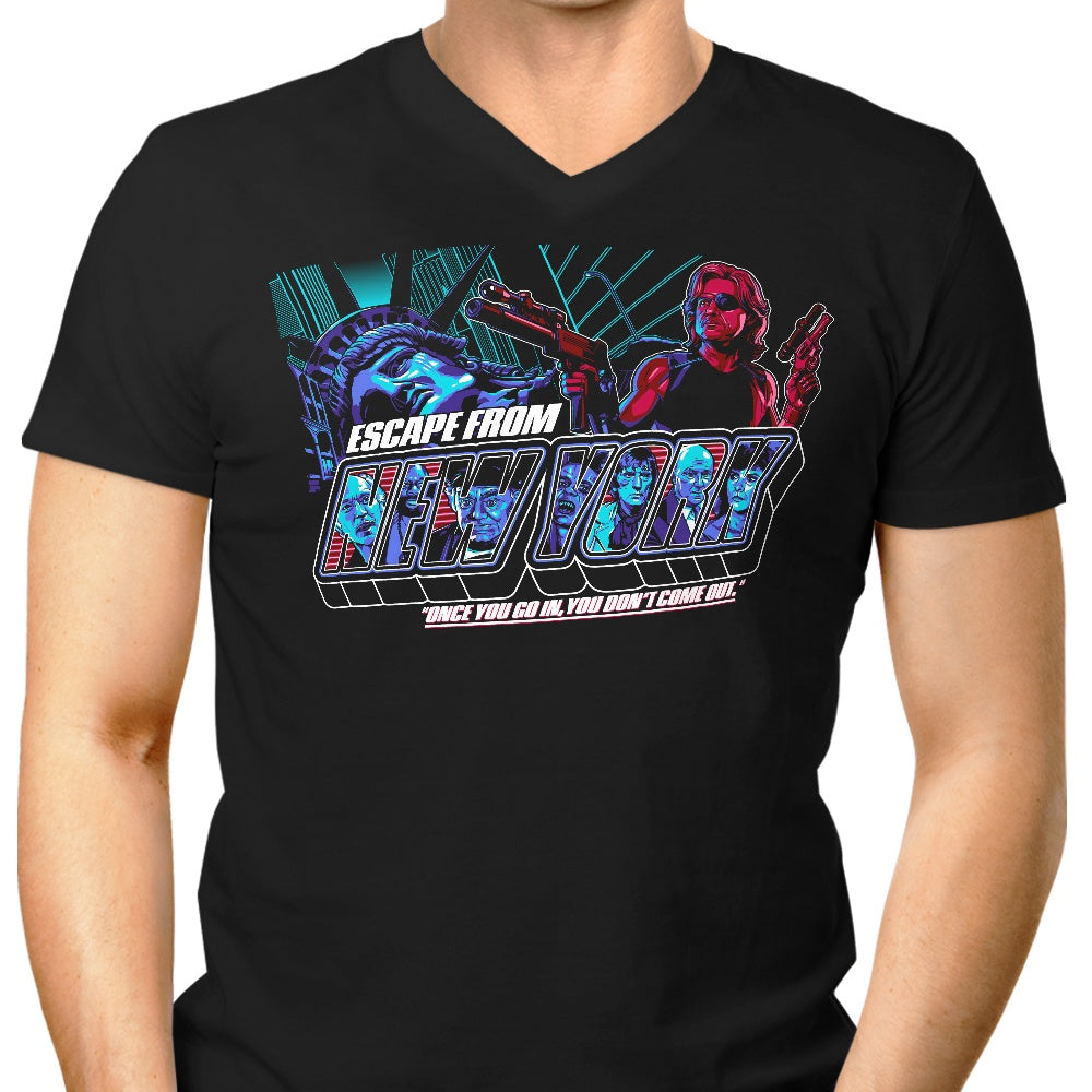 Men's Stylish V-Neck T-Shirt - 'You Don't Come Out'