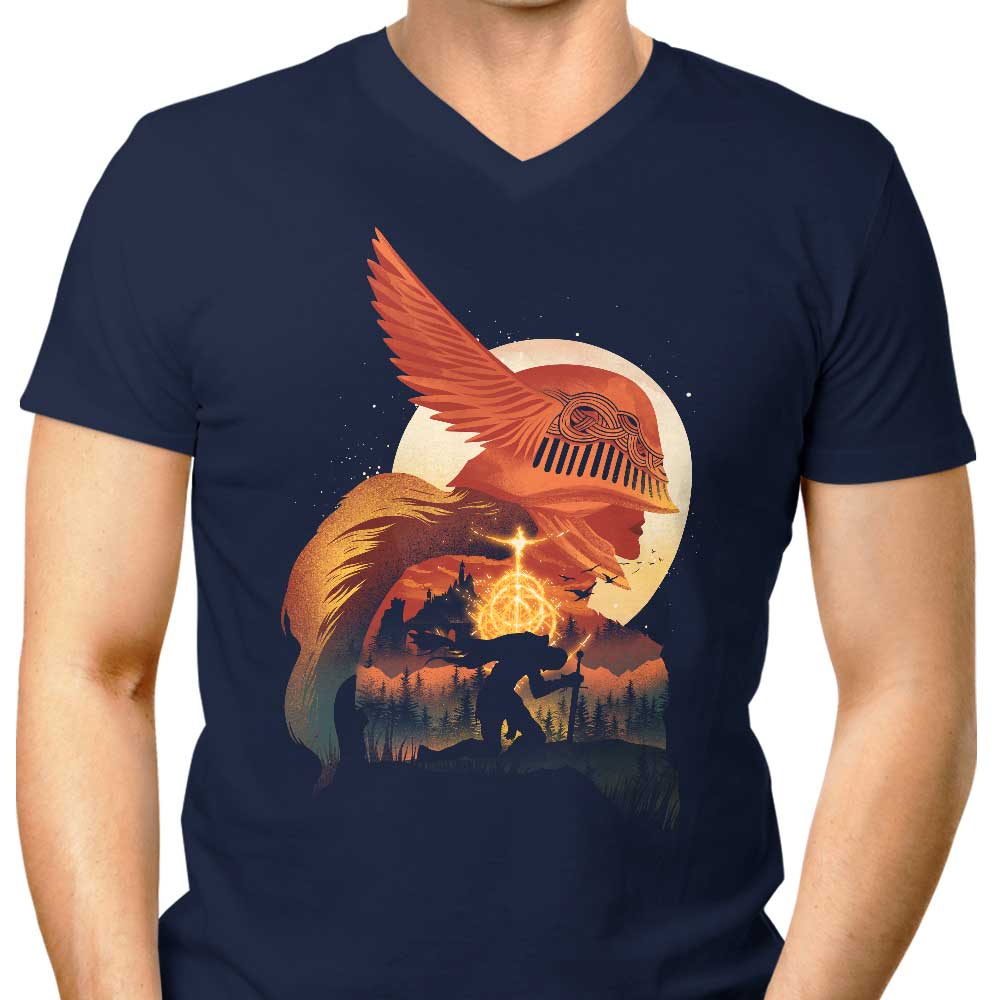Men's Distressed V-Neck - The Tarnished Warrior Style