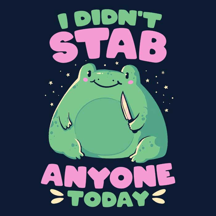 Men's Stylish V-Neck T-Shirt - 'I Didn't Stab Anyone'