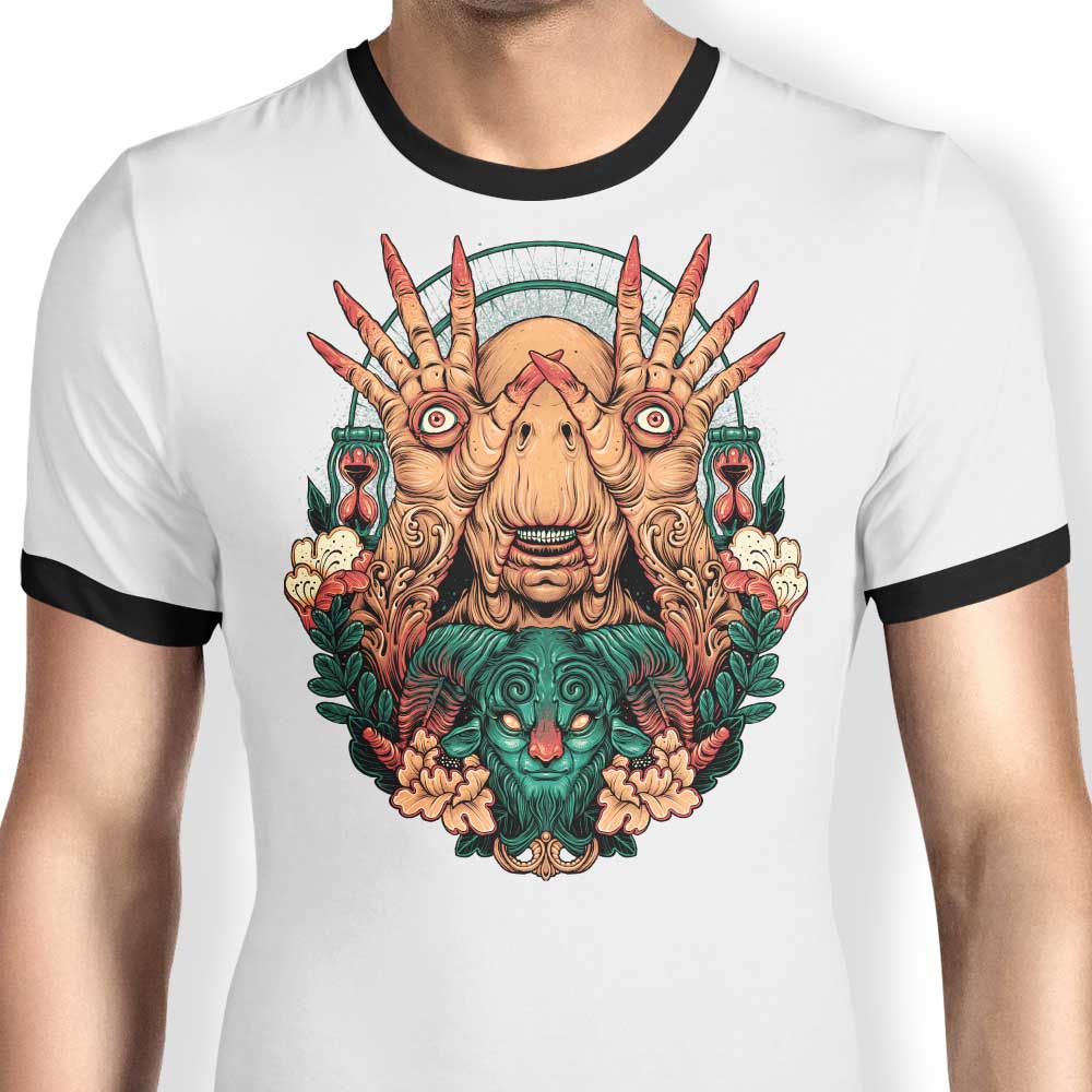 Glitchygorilla's 'These Eyes Can See' Men's Ringer Style Cotton T - Shirt