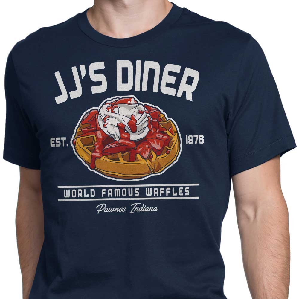 CoD Designs' Renowned JJ's Famous Waffles Brand Men's Clothing - T-Shirts and Premium T-Shirts