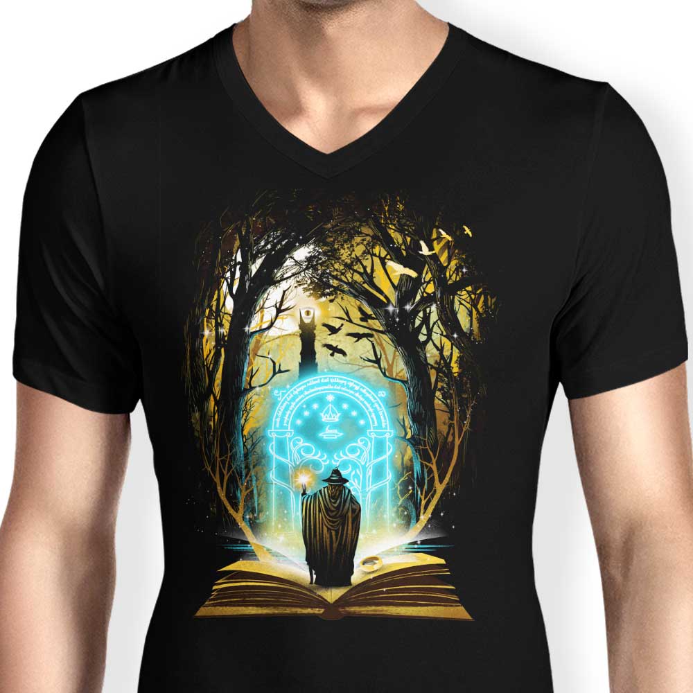 Fantasy Book Inspired Men's V-Neck T-Shirt