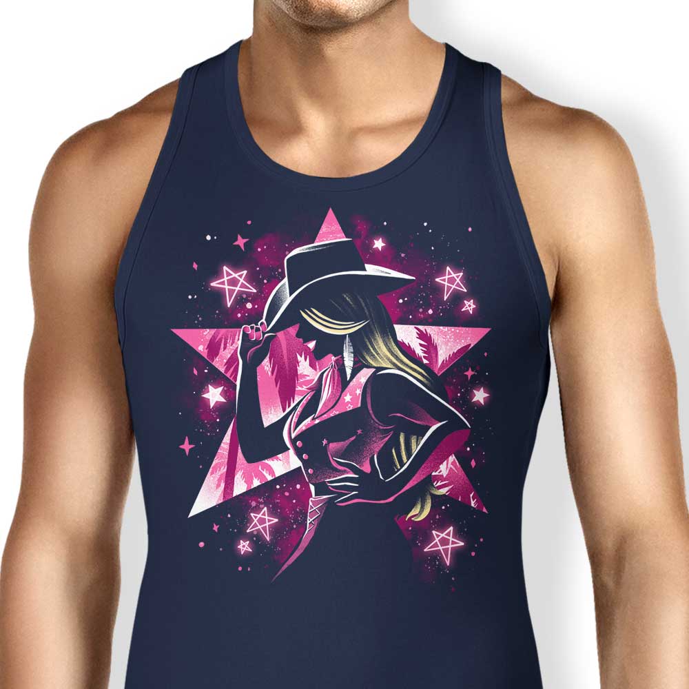 Comfortable Alemaglia Malibu Cowgirl Unisex and Women's Tank Tops