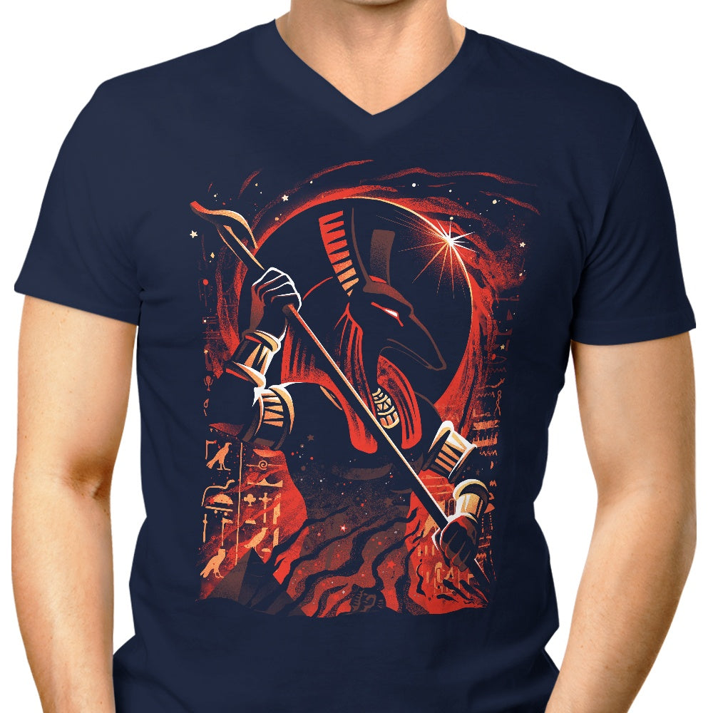 Men's V-Neck T-Shirt - God of the Desert and Chaos